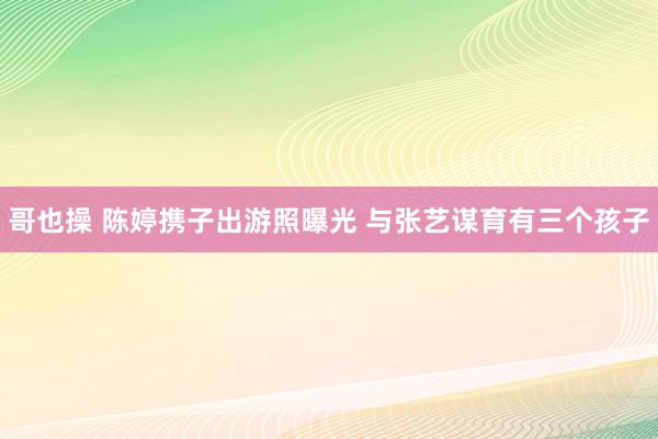 哥也操 陈婷携子出游照曝光 与张艺谋育有三个孩子