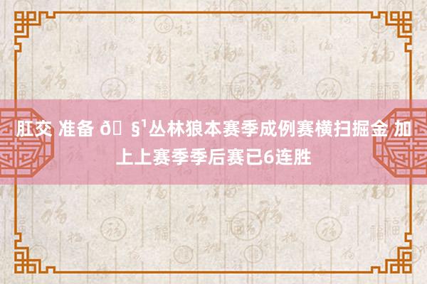 肛交 准备 🧹丛林狼本赛季成例赛横扫掘金 加上上赛季季后赛已6连胜